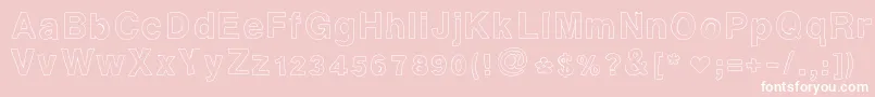 Ashleysfont2 Font – White Fonts on Pink Background