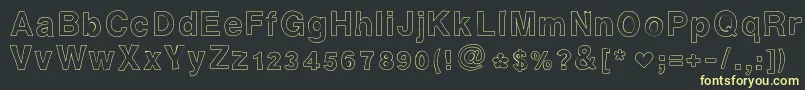 Ashleysfont2 Font – Yellow Fonts on Black Background