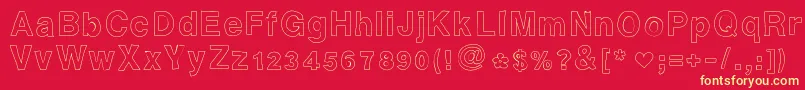 Ashleysfont2 Font – Yellow Fonts on Red Background