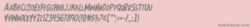 Earthsmightiestrotal-Schriftart – Graue Schriften auf rosa Hintergrund