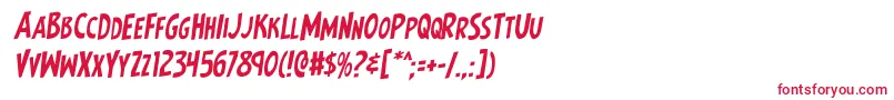 Earthsmightiestrotal Font – Red Fonts on White Background