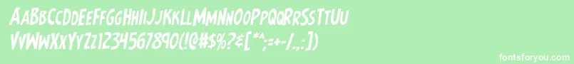 Earthsmightiestrotal Font – White Fonts on Green Background