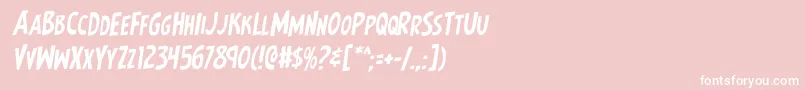 Earthsmightiestrotal Font – White Fonts on Pink Background