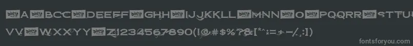 フォントDirt2CopperboltDemo – 黒い背景に灰色の文字