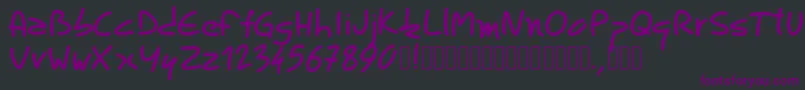 Pwroundedscript Font – Purple Fonts on Black Background