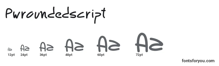 Размеры шрифта Pwroundedscript