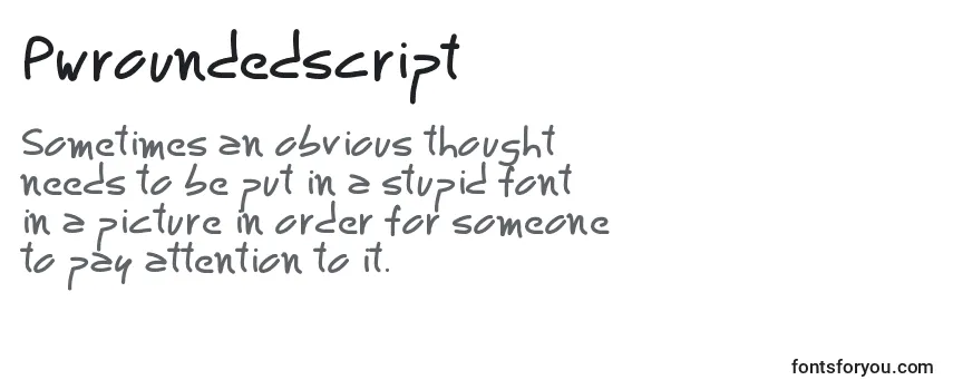 Pwroundedscript Font