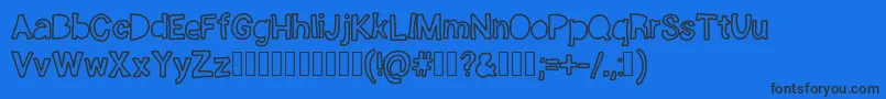 Anonymous Font – Black Fonts on Blue Background