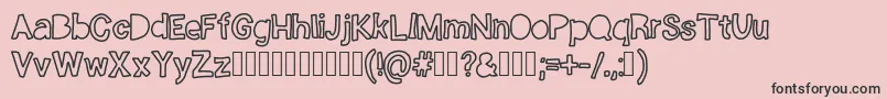 Anonymous Font – Black Fonts on Pink Background