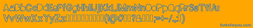 フォントAnonymous – オレンジの背景に青い文字