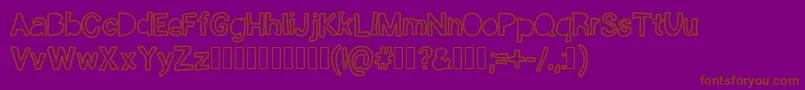 フォントAnonymous – 紫色の背景に茶色のフォント