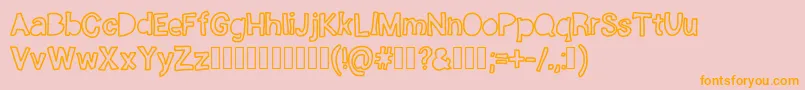 Anonymous Font – Orange Fonts on Pink Background