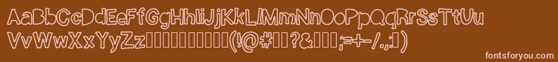 More about Anonymous Font Anonymous Font – Pink Fonts on Brown Background