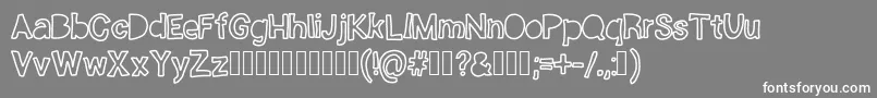 フォントAnonymous – 灰色の背景に白い文字