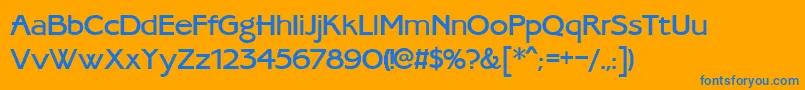 Ukrainianambassadoretype Font – Blue Fonts on Orange Background