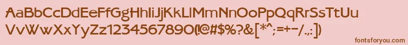 Ukrainianambassadoretype Font – Brown Fonts on Pink Background