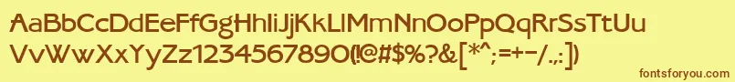 Ukrainianambassadoretype Font – Brown Fonts on Yellow Background