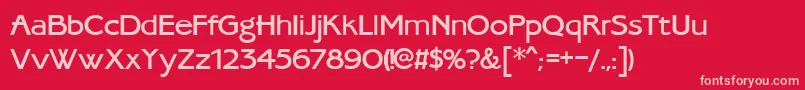 Ukrainianambassadoretype Font – Pink Fonts on Red Background