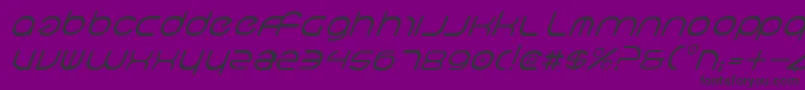 Neov2i-Schriftart – Schwarze Schriften auf violettem Hintergrund