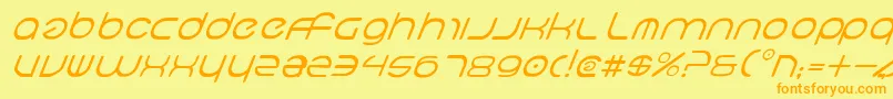 Neov2i Font – Orange Fonts on Yellow Background