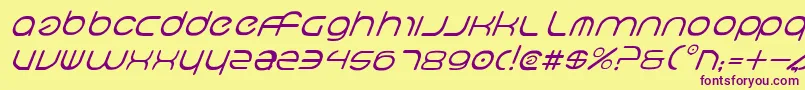 Neov2i Font – Purple Fonts on Yellow Background