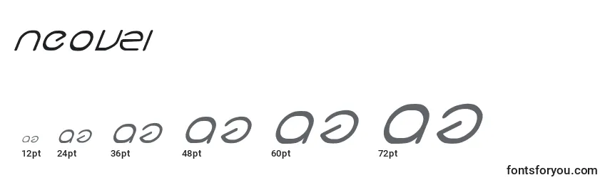 Размеры шрифта Neov2i