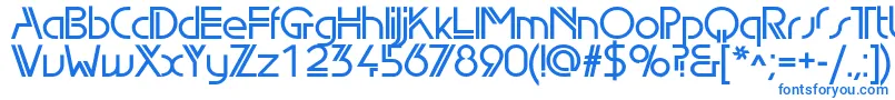 EdgelineBold-Schriftart – Blaue Schriften auf weißem Hintergrund