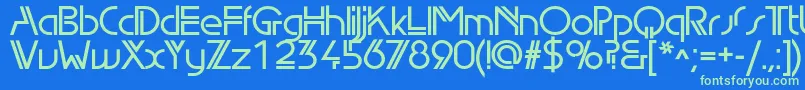 EdgelineBold Font – Green Fonts on Blue Background