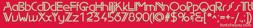 EdgelineBold Font – Green Fonts on Red Background