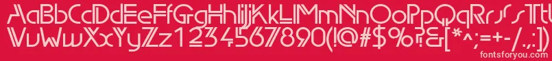 EdgelineBold-Schriftart – Rosa Schriften auf rotem Hintergrund