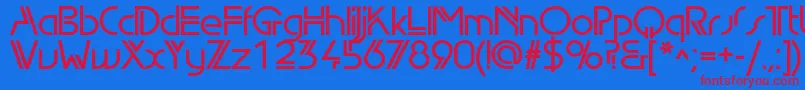 EdgelineBold Font – Red Fonts on Blue Background