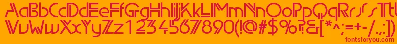 EdgelineBold Font – Red Fonts on Orange Background