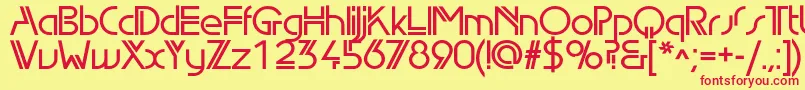 EdgelineBold Font – Red Fonts on Yellow Background