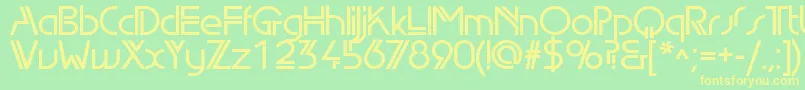 EdgelineBold Font – Yellow Fonts on Green Background