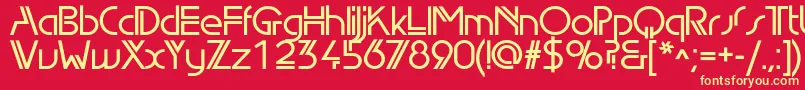 EdgelineBold Font – Yellow Fonts on Red Background