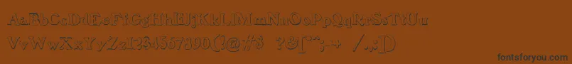 BenjaminfranklinBeveled Font – Black Fonts on Brown Background