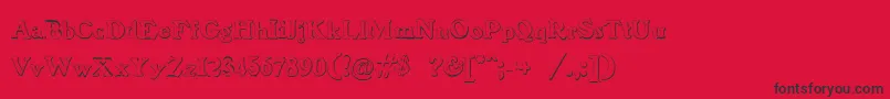 BenjaminfranklinBeveled Font – Black Fonts on Red Background