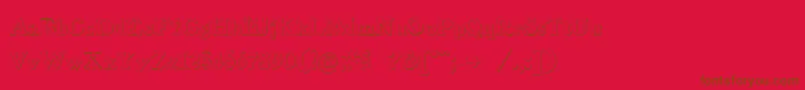 BenjaminfranklinBeveledフォントについての詳細 フォントBenjaminfranklinBeveled – 赤い背景に茶色の文字