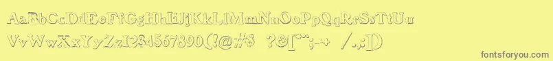 More about BenjaminfranklinBeveled Font BenjaminfranklinBeveled Font – Gray Fonts on Yellow Background