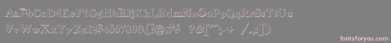 BenjaminfranklinBeveled Font – Pink Fonts on Gray Background