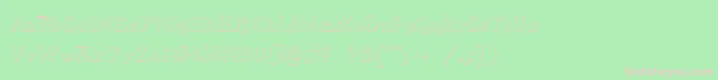 BenjaminfranklinBeveled Font – Pink Fonts on Green Background