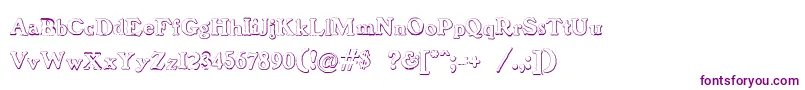 BenjaminfranklinBeveled Font – Purple Fonts on White Background