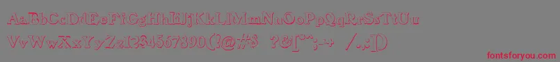 BenjaminfranklinBeveled Font – Red Fonts on Gray Background