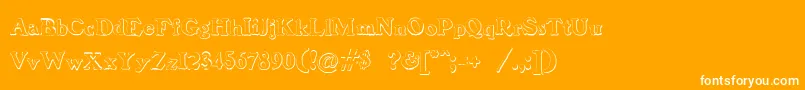 BenjaminfranklinBeveled Font – White Fonts on Orange Background