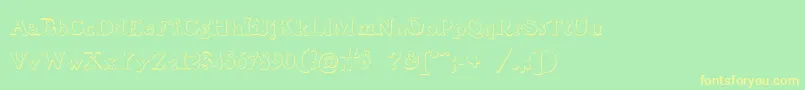 BenjaminfranklinBeveled Font – Yellow Fonts on Green Background