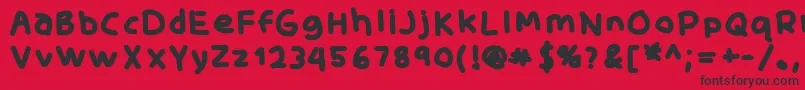 フォントSkidoofatRh – 赤い背景に黒い文字