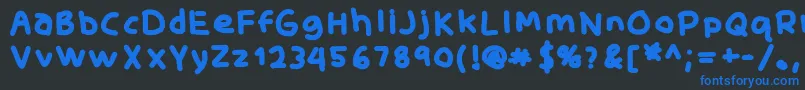 Police SkidoofatRh – polices bleues sur fond noir