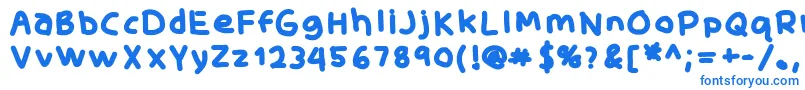 フォントSkidoofatRh – 白い背景に青い文字