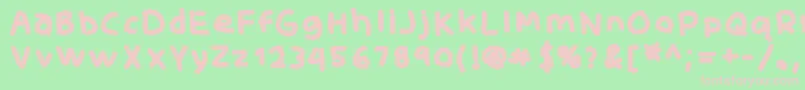 SkidoofatRh Font – Pink Fonts on Green Background