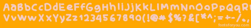 SkidoofatRh Font – Pink Fonts on Orange Background